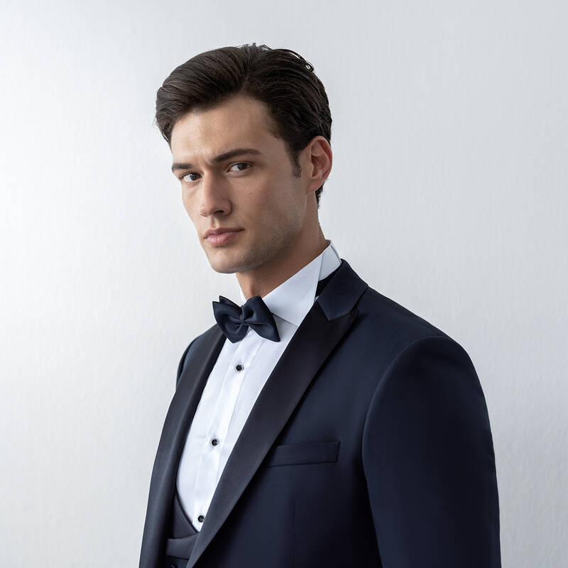 HAPPY NIGHT CARLO YELEK PAPYON TAKIM SİYAH SMOKİN