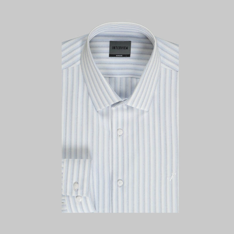 SOSA UZUN KOL SOHO ÇİZGİLİ MAVİ GÖMLEK