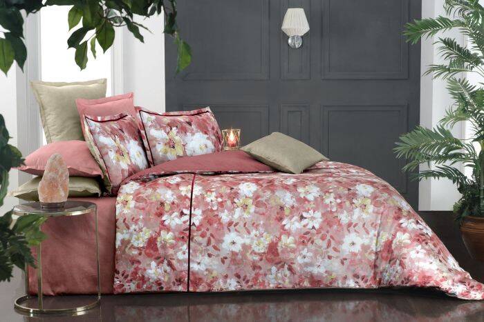 MORENO SATEN KIRMIZI TEK KİŞİLİK NEVRESİM TAKIMI