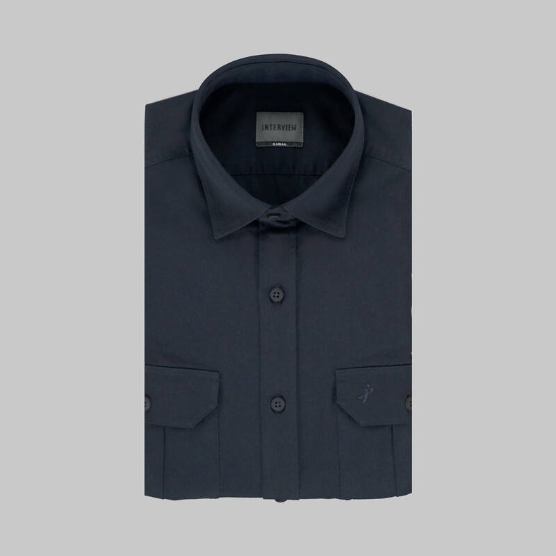 CEPLİ LACİVERT GÖMLEK