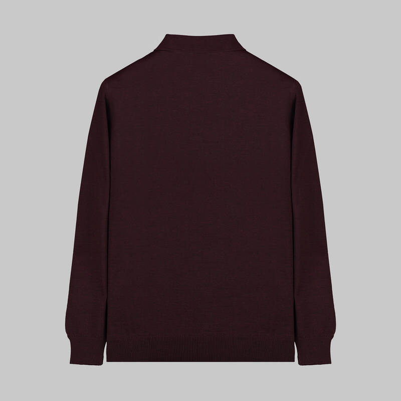 DÜĞMELİ POLO YAKA SİYAH TRİKO KAZAK