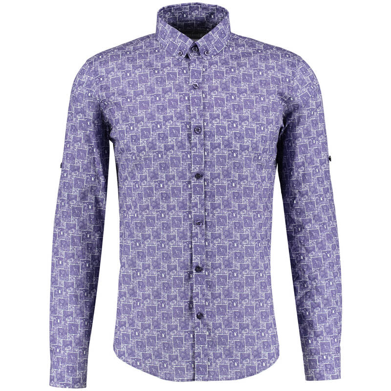 MARINA SLİM FİT LACİVERT GÖMLEK