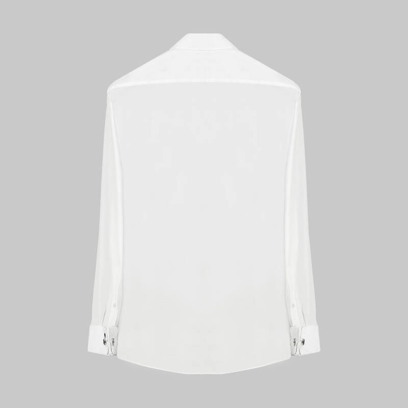 VİOLA GENİŞ MANŞET BEYAZ GÖMLEK