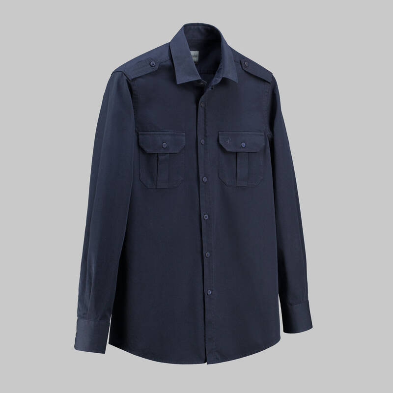 CEPLİ LACİVERT GÖMLEK