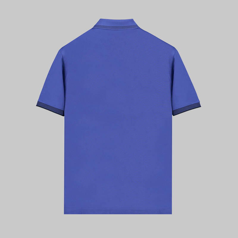 POLO YAKA BİYE DETAYLI İNDİGO TİŞÖRT