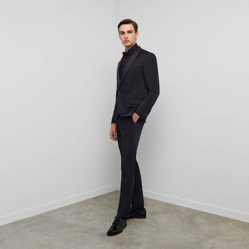 HAPPY NIGHT CARLO SİYAH SMOKİN YELEK PAPYON TAKIM