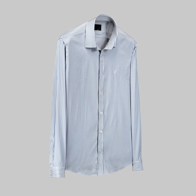 SOSA UZUN KOL MAVİ ÇİZGİLİ GÖMLEK