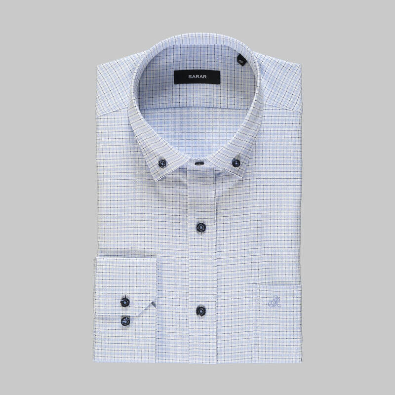 ELETA GÖMLEK KARELİ MAVİ