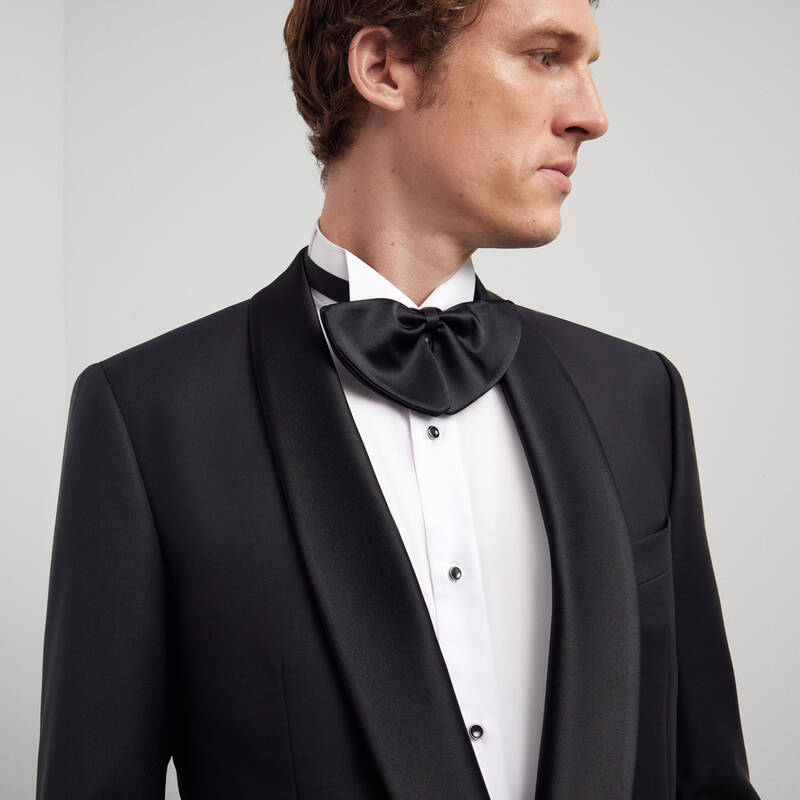 PAVALOTTI SİYAH NOMOS SABİT YAKA SMOKİN