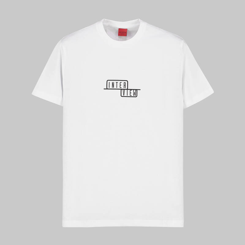 INTERVIEW BİSİKLET YAKA KISA KOL SİYAH T-SHIRT