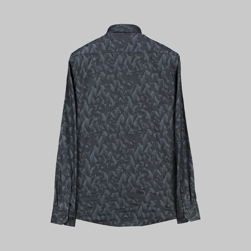 ELETA UZUN KOL SİYAH SLIM GÖMLEK