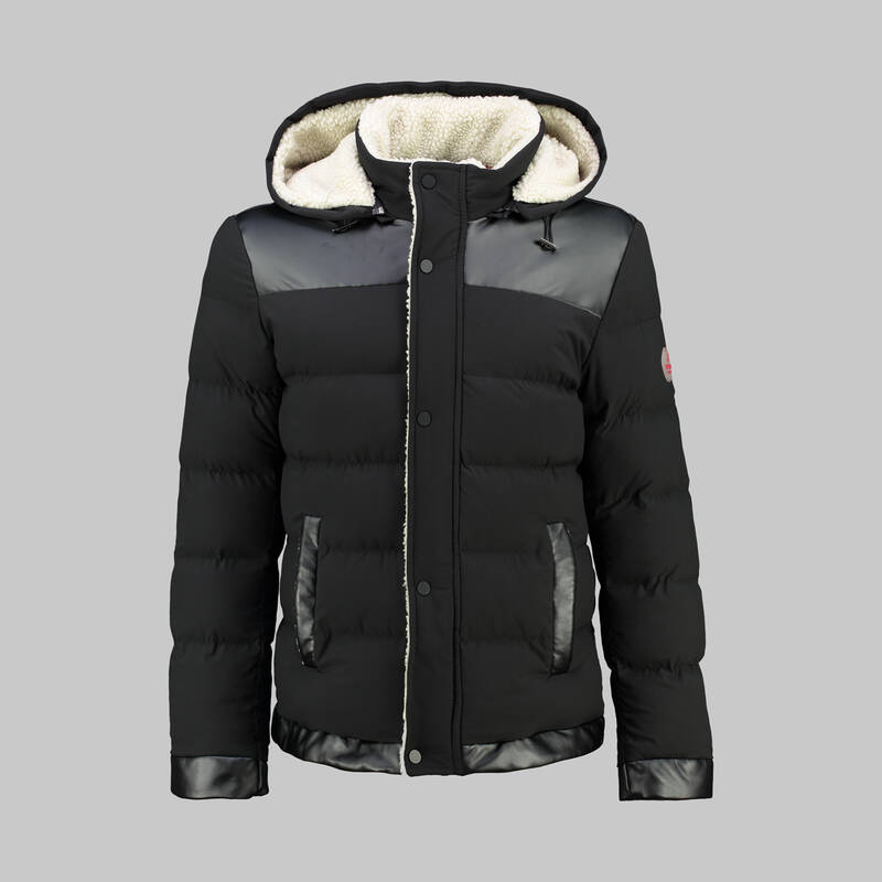 LACİVERT ÇIKMA KAPÜŞONLU KABAN