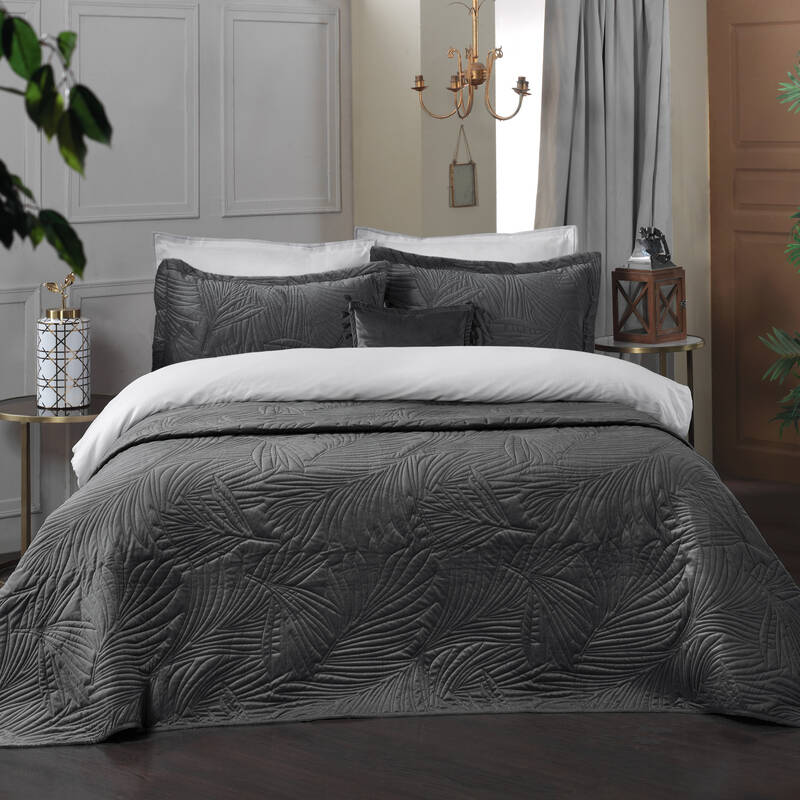 CLARA GRİ YATAK ÖRTÜSÜ SETİ ÇİFT KİŞİLİK