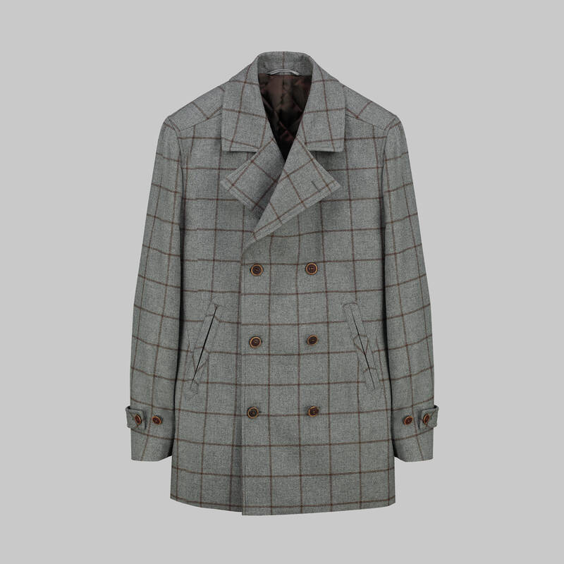 RIC KARELİ GRİ KABAN