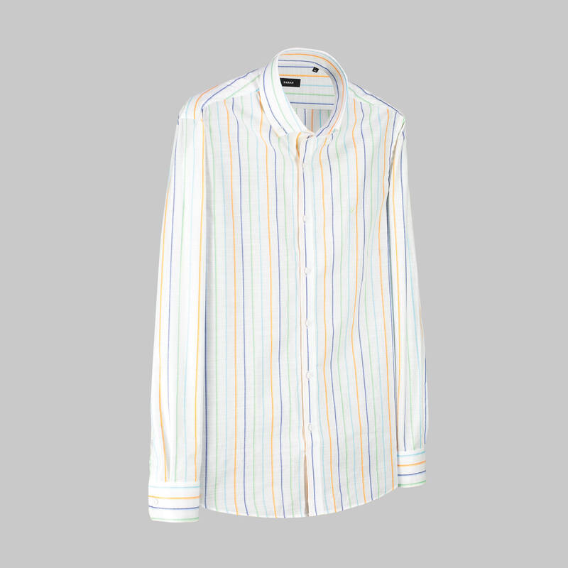 ELETA SLIMEO ÇİZGİLİ YEŞİL GÖMLEK