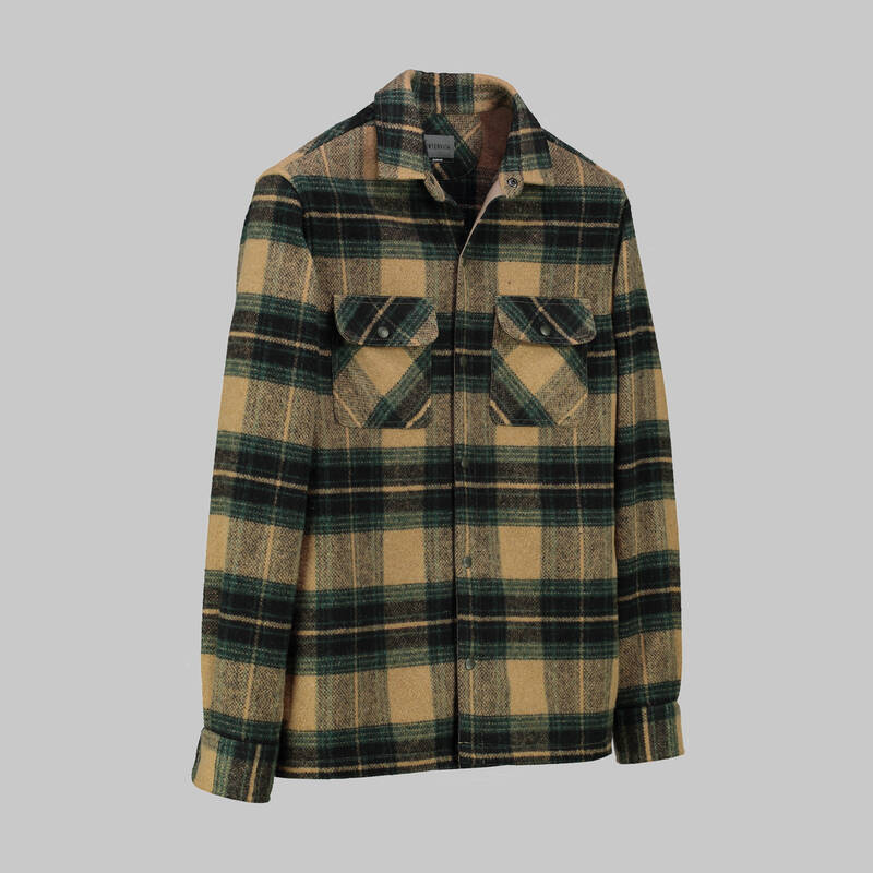 MORESCO KARELİ YEŞİL GÖMLEK CEKET