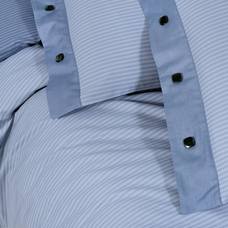 NEW FANCY STRIPE KING SIZE MAVİ NEVRESİM TAKIMI