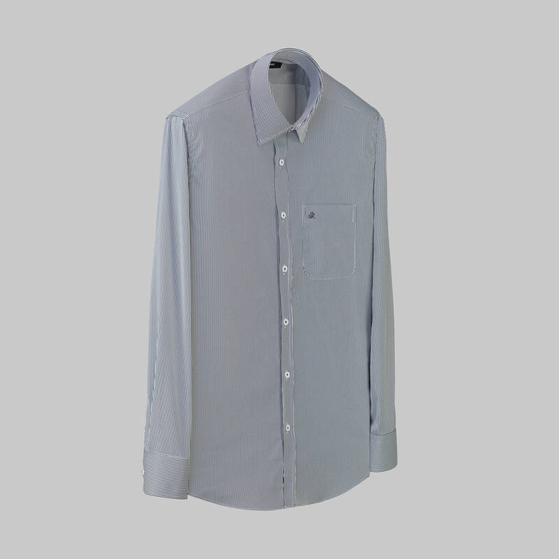 ELVIO SELECTION ÇİZGİLİ LACİVERT GÖMLEK