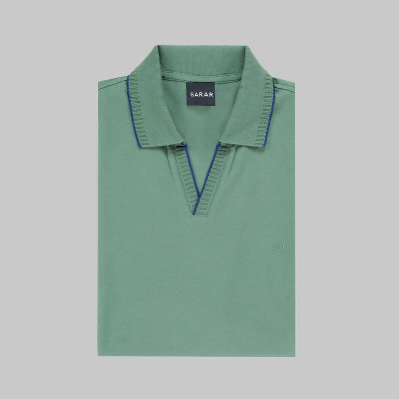 SARAR POLO YAKA YEŞİL T-SHIRT
