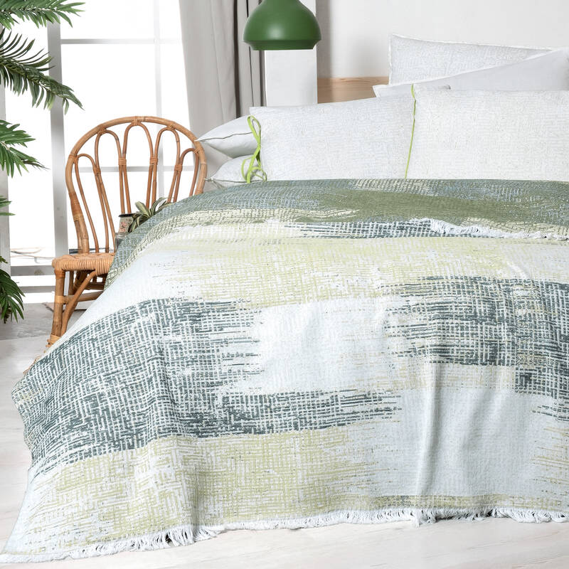 MORLA ÇİFT KİŞİLİK YEŞİL PİKE TAKIMI