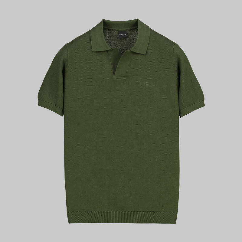 POLO YAKA KISA KOL YEŞİL TRİKO KAZAK