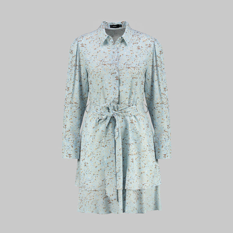 FRANCES DESENLİ MAVİ ELBİSE