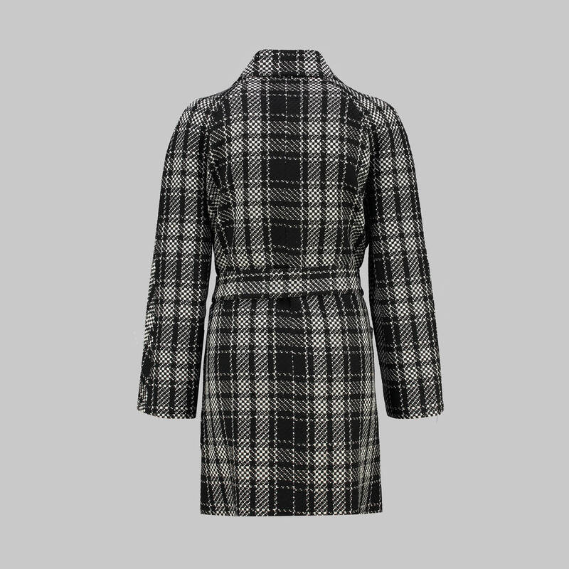 MAUREEN SİYAH_BEYAZ KABAN