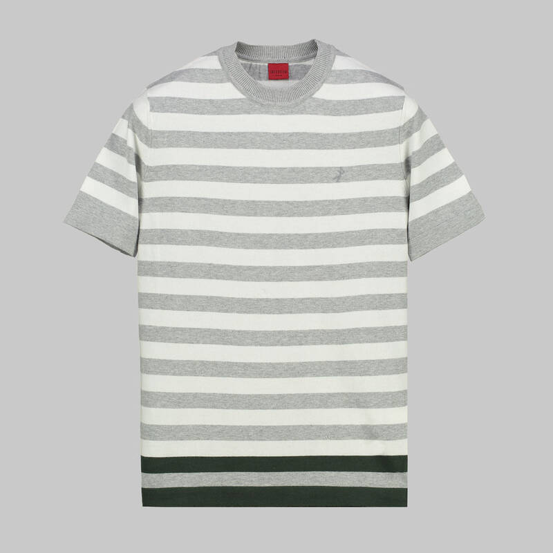 BİSİKLET YAKA KOYU LACİVERT KISA KOL TRİKO