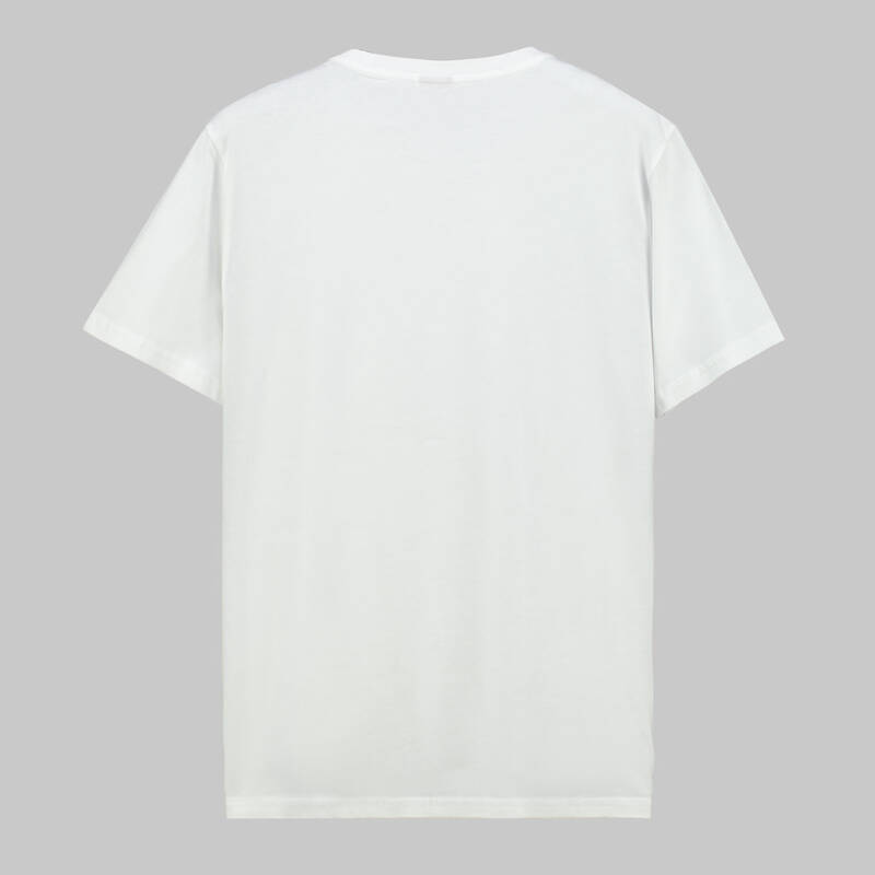 BEYAZ BİSİKLET YAKA BASİC T-SHIRT