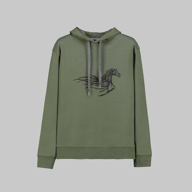 KAPÜŞONLU LACİVERT SWEATSHIRT