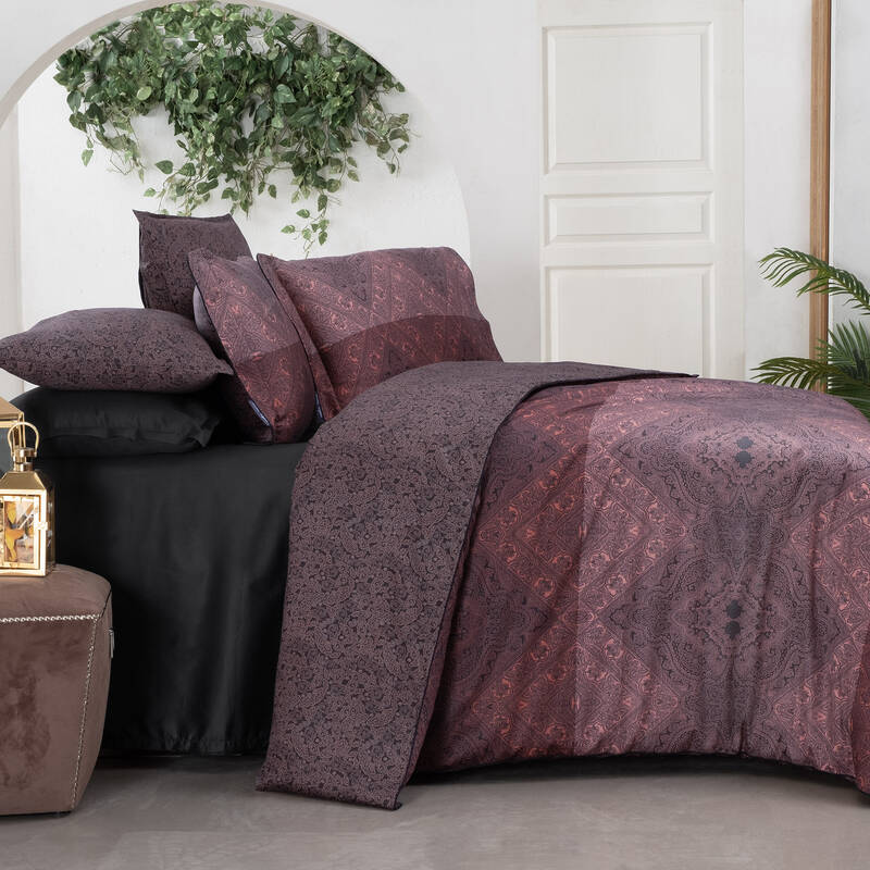 BREZNO SATEN KING SIZE MAVİ NEVRESİM TAKIMI