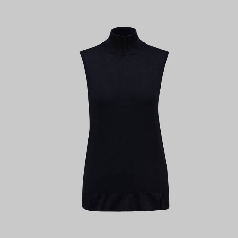 YARIM BALIKCI YAKA SİYAH TRİKO