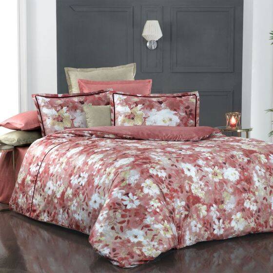 MORENO SATEN KIRMIZI ÇİFT KİŞİLİK NEVRESİM TAKIMI