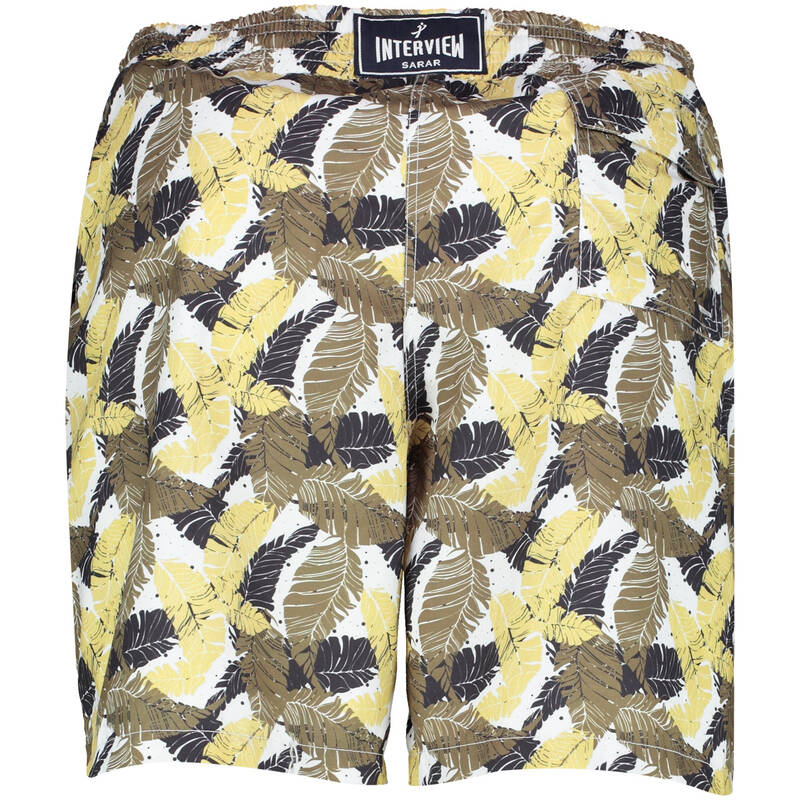 DESENLİ BEJ VILE DENİZ ŞORTU