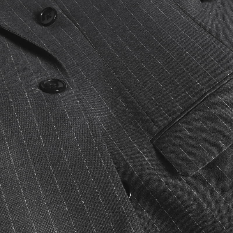 GOLDEN RESTA ÇİZGLİ GRİ TAKIM ELBİSE