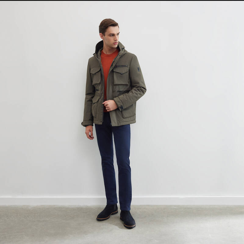 SAFARİ KAPÜŞONLU SİYAH KABAN