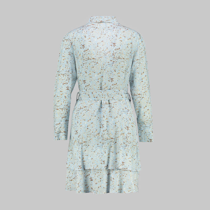 FRANCES DESENLİ MAVİ ELBİSE