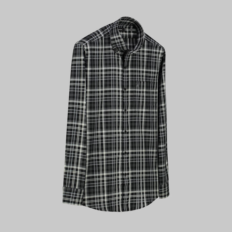 ELETA KARELİ KLASİK SİYAH GÖMLEK