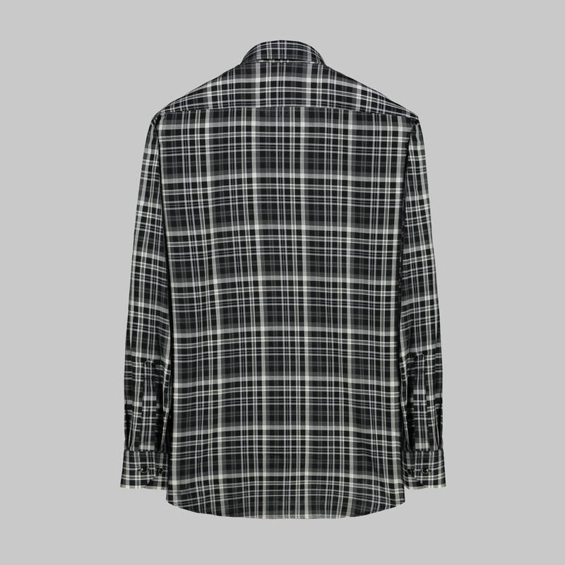 ELETA KARELİ KLASİK SİYAH GÖMLEK