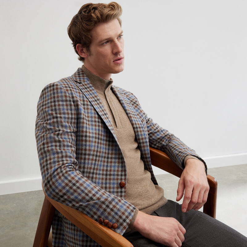 REXFORD KARELİ GRİ CEKET