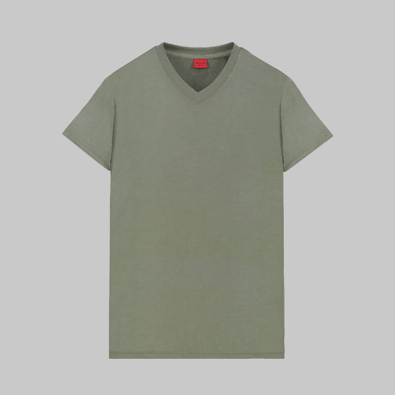 V YAKA BEYAZ TİŞÖRT