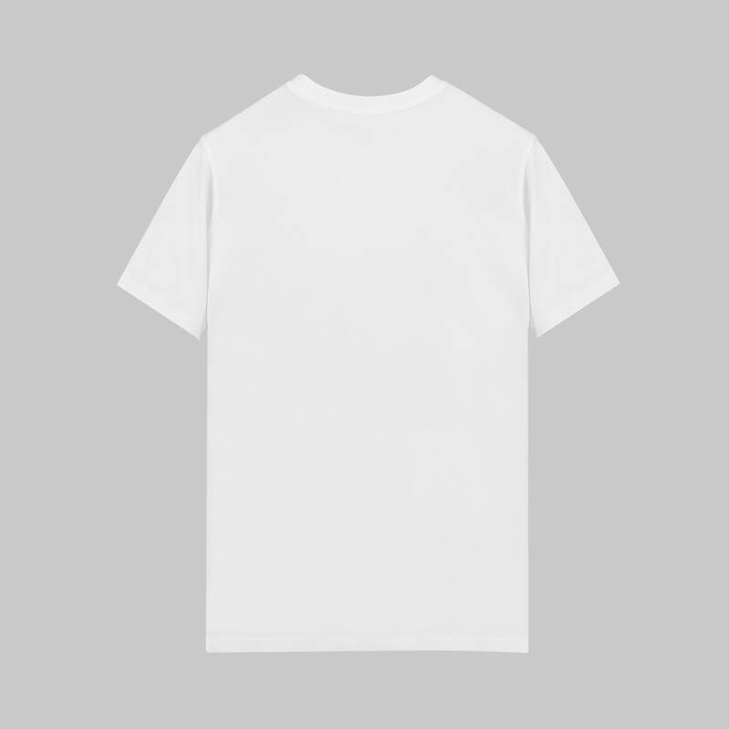 BİSİKLET YAKA BASKILI BEYAZ TİŞÖRT