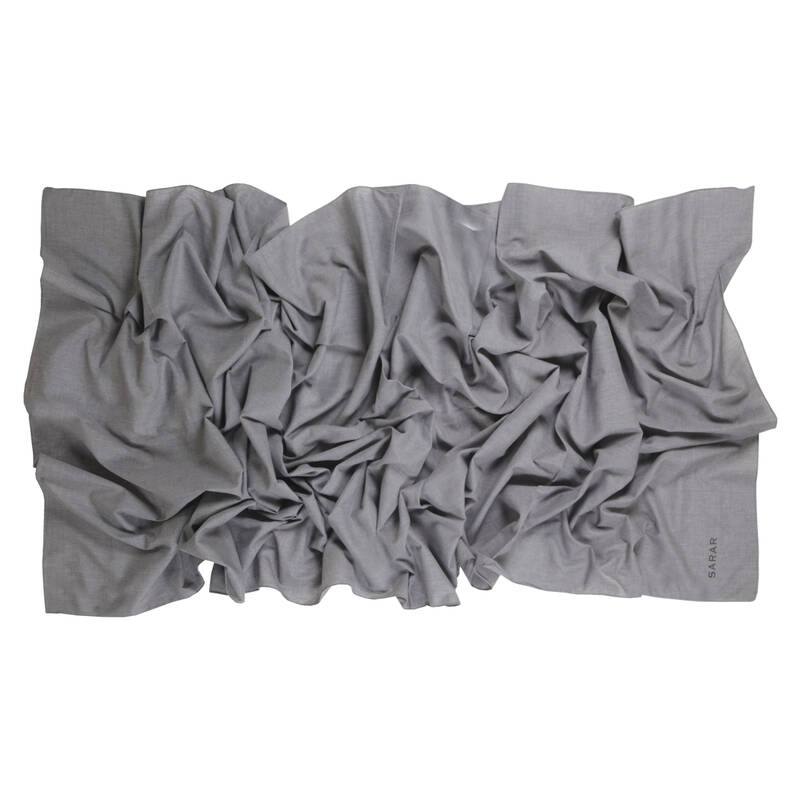 SİYAH PAMUK KETEN ŞAL