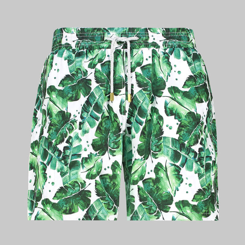 YAPRAK DESENLİ VILE YEŞİL DENİZ ŞORTU