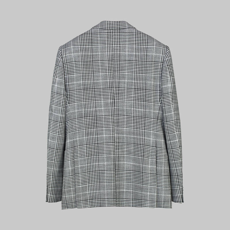 REXFORD KARELİ SİYAH BEYAZ CEKET