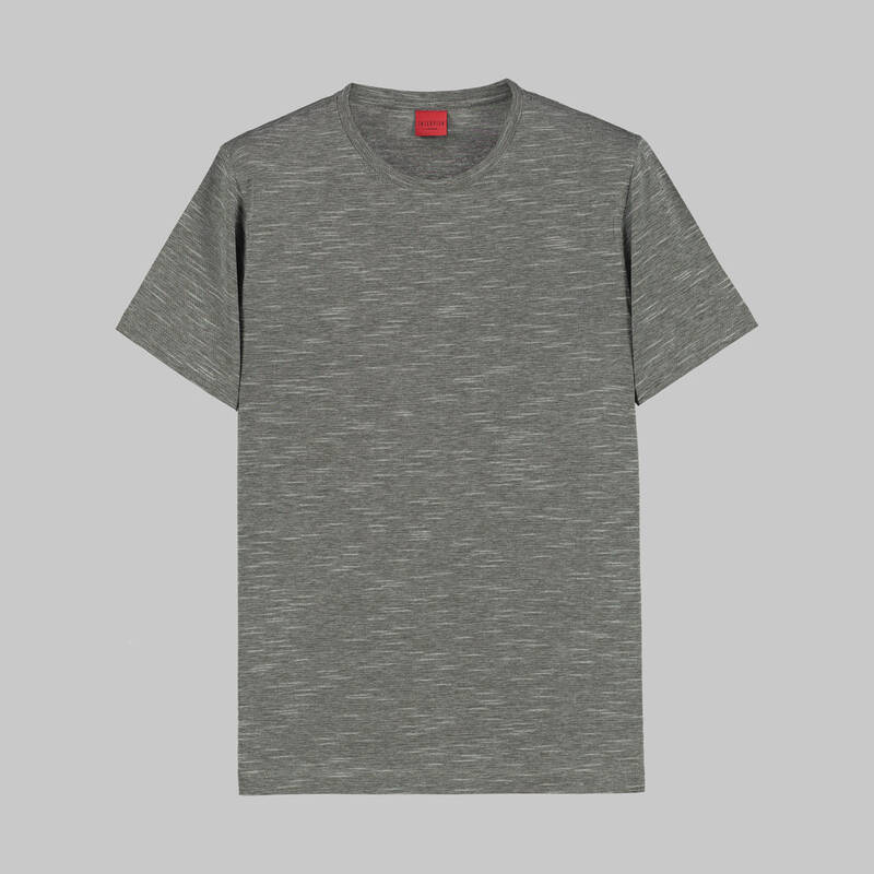 BİSİKLET YAKA SİYAH T-SHIRT