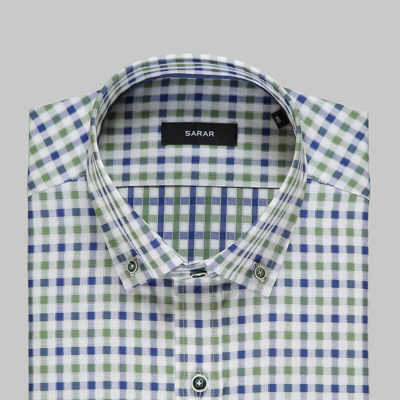 ELETA SELECTION KARELİ YEŞİL GÖMLEK