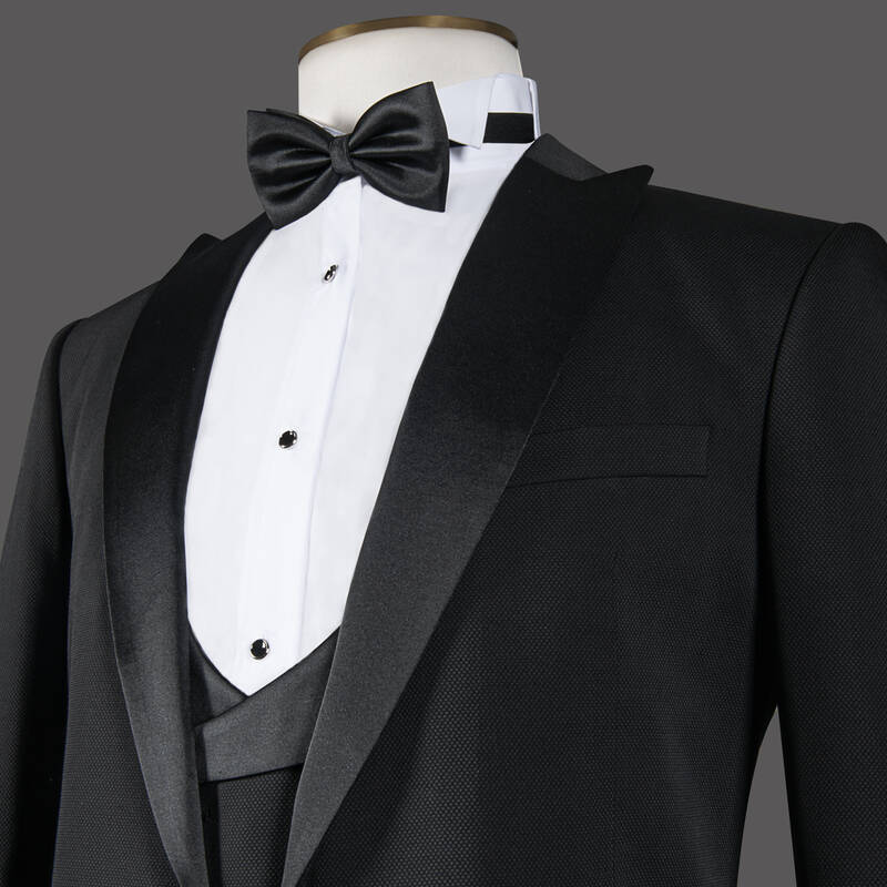 HAPPY NIGHT CARLO YELEK PAPYON TAKIM SİYAH SMOKİN