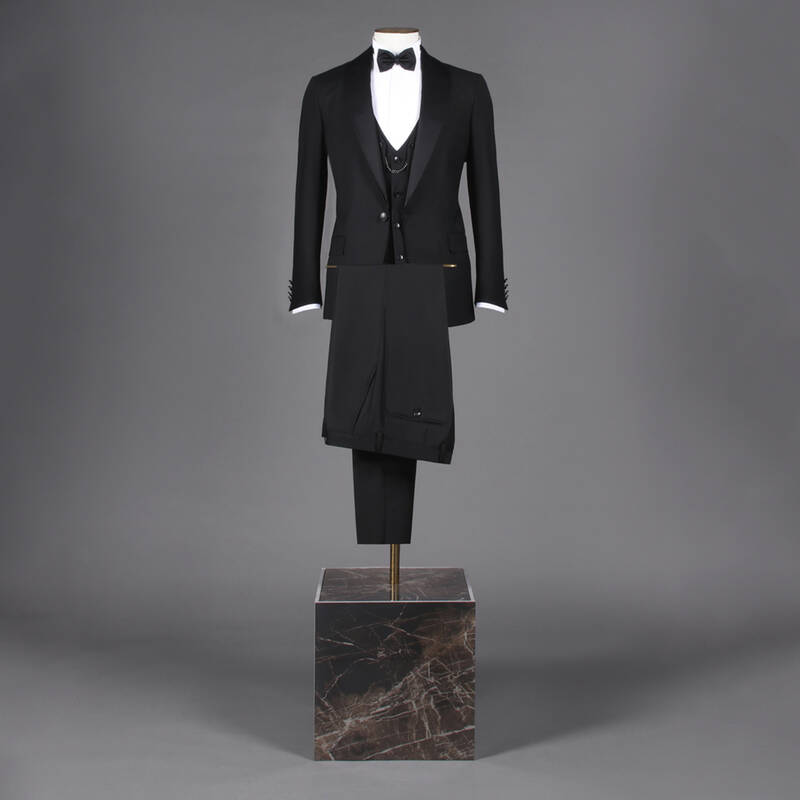 HAPPY NIGHT BOB YELEK PAPYON SİYAH SMOKİN TAKIM