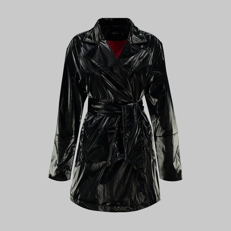 LUCIAN SİYAH TRENÇKOT